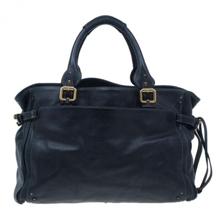 Pre Owned Chloe Black Large Leather Paddington Capsule Satchel
