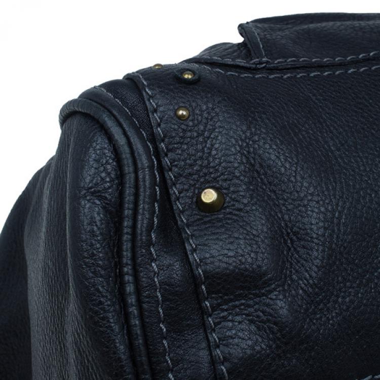 Pre Owned Chloe Black Large Leather Paddington Capsule Satchel