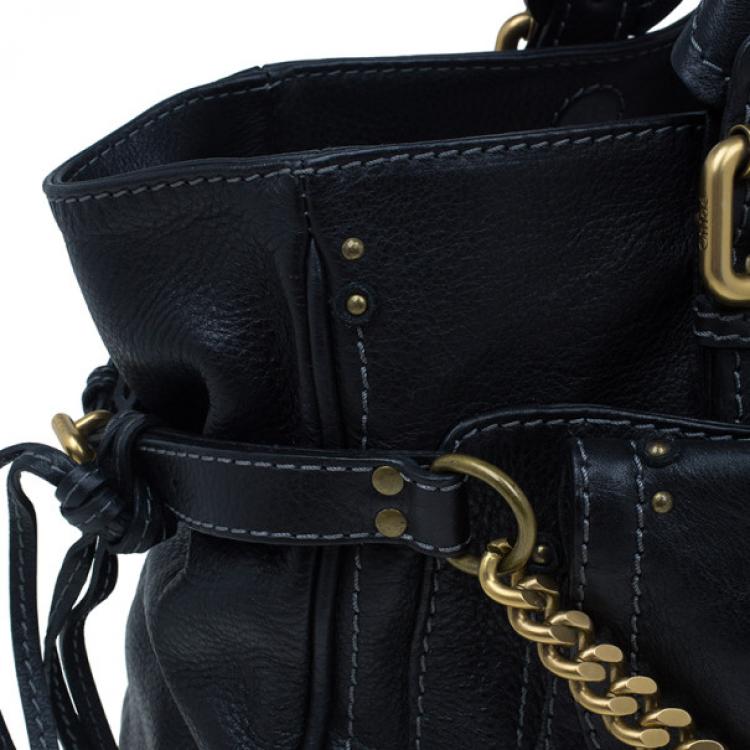 Pre Owned Chloe Black Large Leather Paddington Capsule Satchel