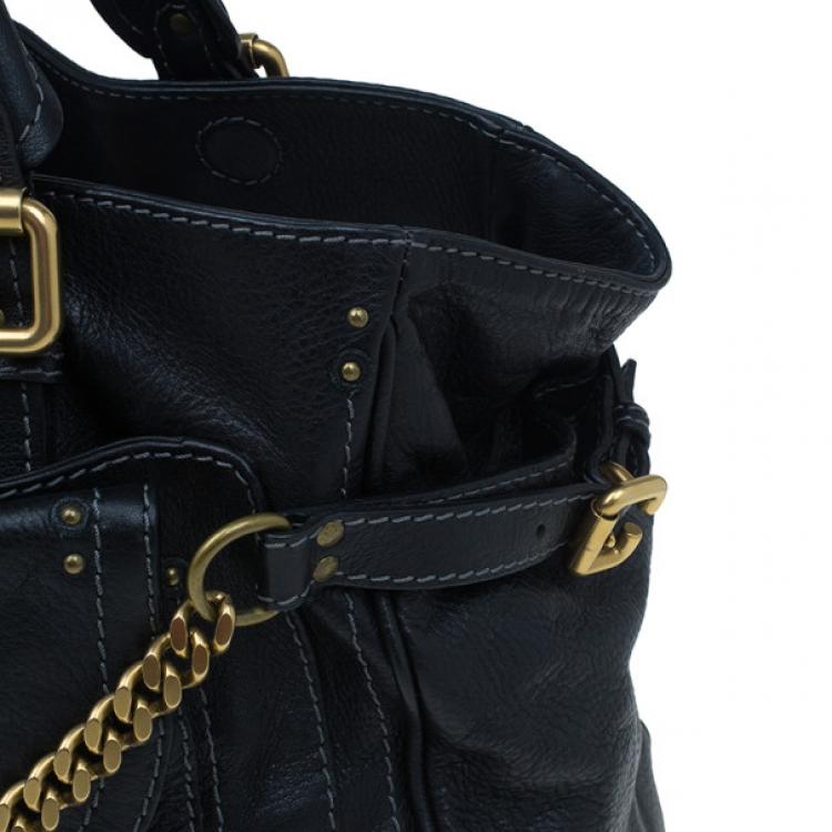 Pre Owned Chloe Black Large Leather Paddington Capsule Satchel