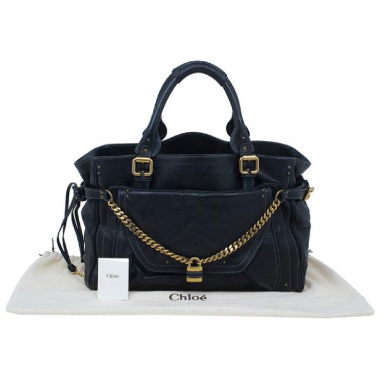 Pre Owned Chloe Black Large Leather Paddington Capsule Satchel