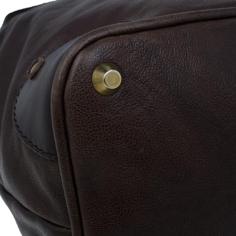 Pre Owned Chloe Brown Leather Large Kerala Horseshoe Charm Tote