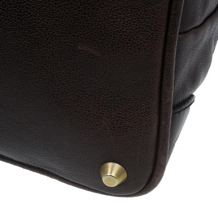 Pre Owned Chloe Brown Leather Large Kerala Horseshoe Charm Tote