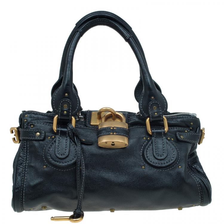 Pre Owned Chloe Black Leather Medium Paddington Satchel