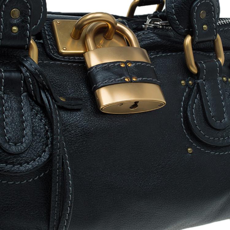 Pre Owned Chloe Black Leather Medium Paddington Satchel