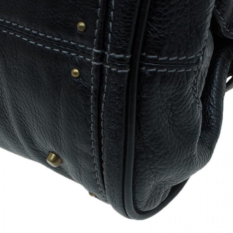 Pre Owned Chloe Black Leather Medium Paddington Satchel