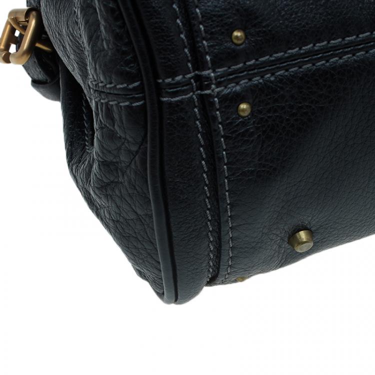 Pre Owned Chloe Black Leather Medium Paddington Satchel