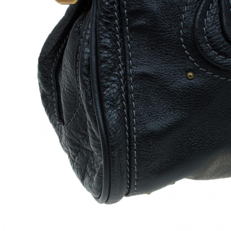Pre Owned Chloe Black Leather Medium Paddington Satchel