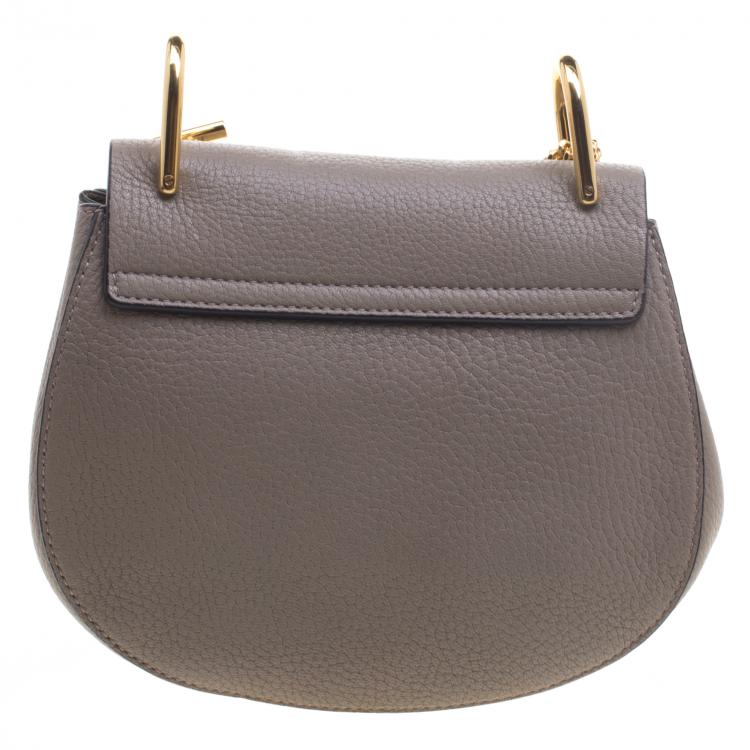Pre Owned Chloe Beige Leather Small Drew Shoulder Bag