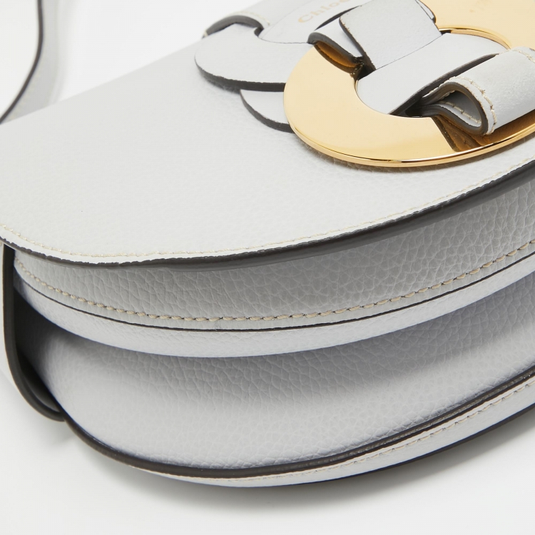 Pre Owned Chloe Light Grey Leather Darryl Shoulder Bag