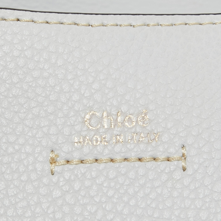 Pre Owned Chloe Light Grey Leather Darryl Shoulder Bag