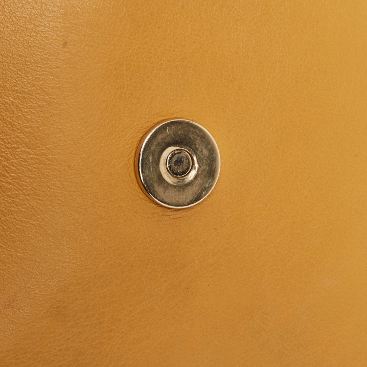 Pre Owned Chloe Brown/Yellow Leather and Suede Small Faye Shoulder Bag