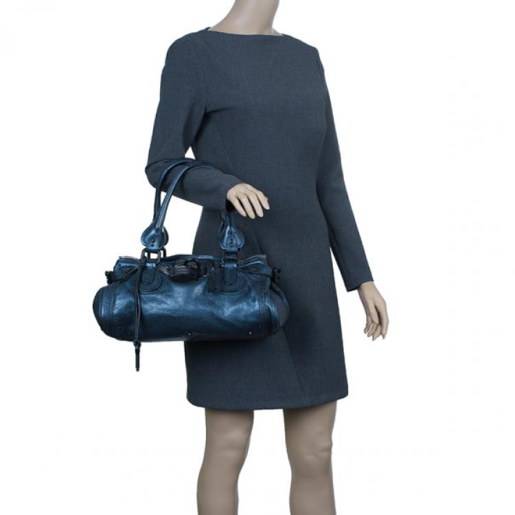 Pre Owned Chloe Electric Blue Paddington Shoulder Bag