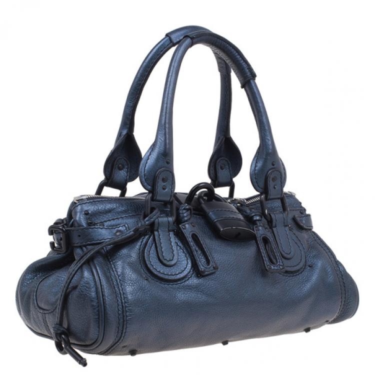 Pre Owned Chloe Electric Blue Paddington Shoulder Bag