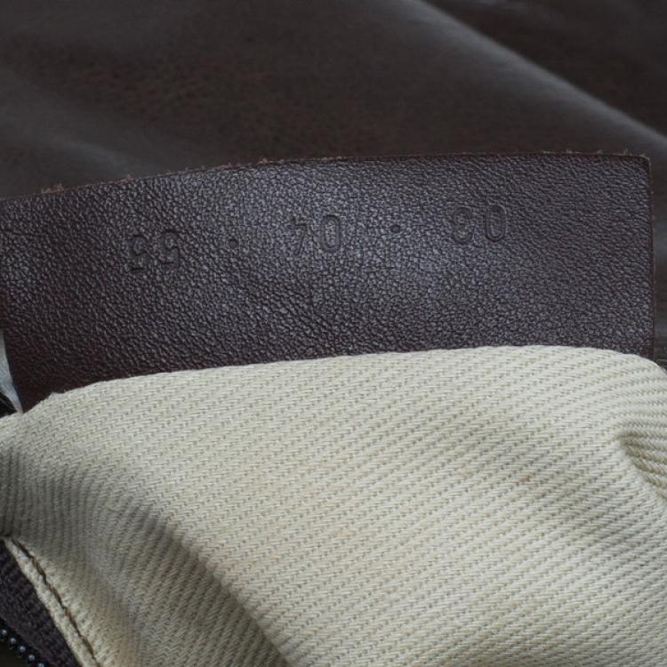 Pre Owned Chloe Brown Multicolored Embroidery Crescent Hobo