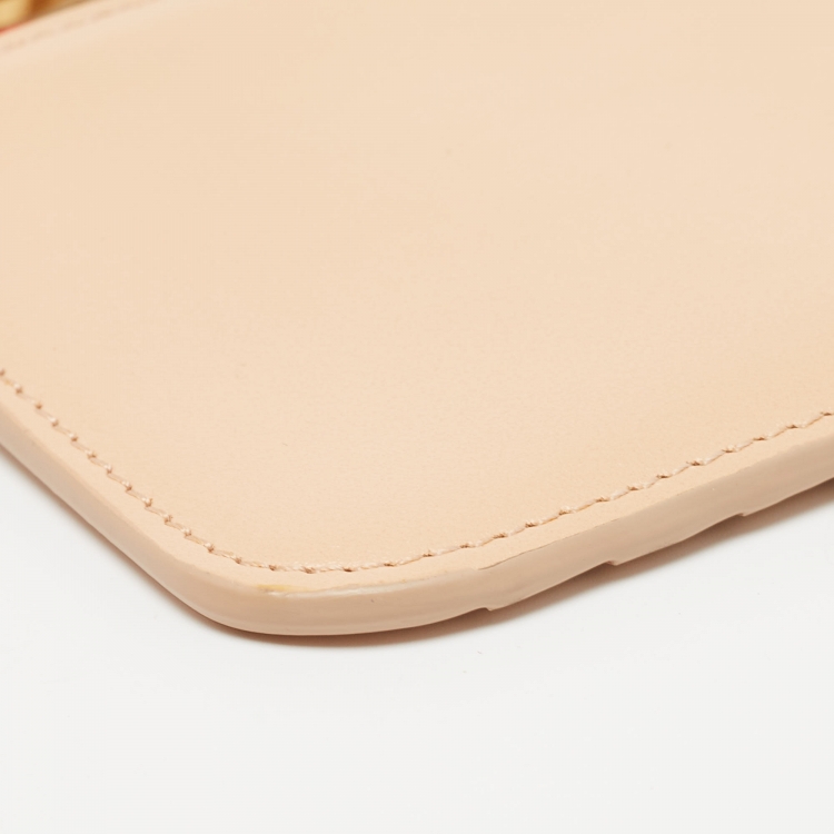 Pre Owned Chloe Beige Leather Alphabet Coin Purse