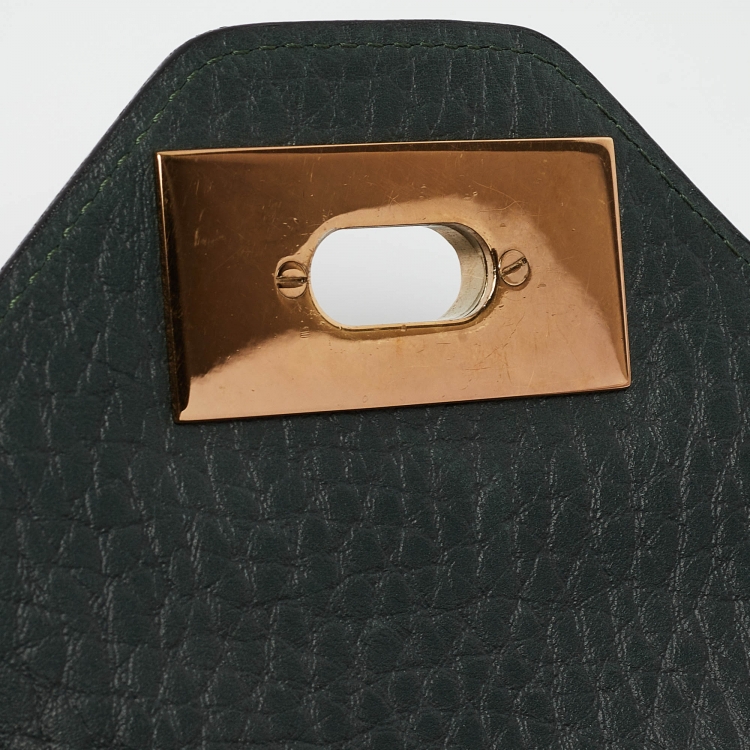 Pre Owned Chloe Green Leather Medium Sally Shoulder Bag