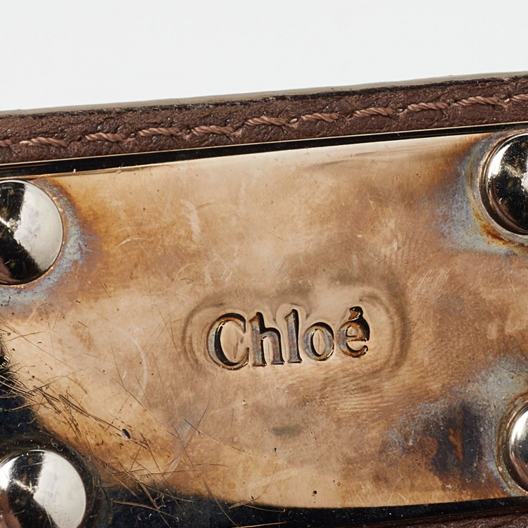 Pre Owned Chloe Dark Brown Leather Paddington Zipped Satchel