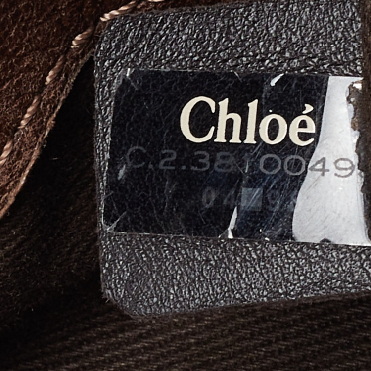 Pre Owned Chloe Dark Brown Leather Paddington Zipped Satchel