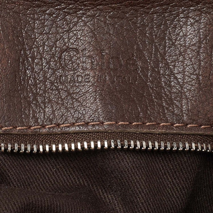 Pre Owned Chloe Dark Brown Leather Paddington Zipped Satchel