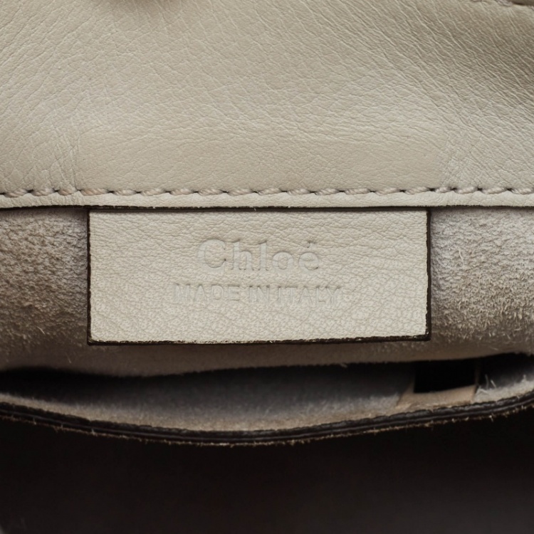 Pre Owned Chloe Grey/Multicolor Leather and Suede Mini Faye Day Backpack