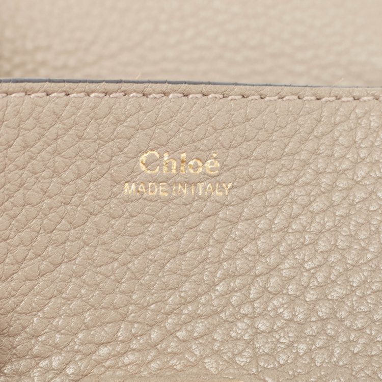 Pre Owned Chloe Beige Leather Small Drew Chain Crossbody Bag