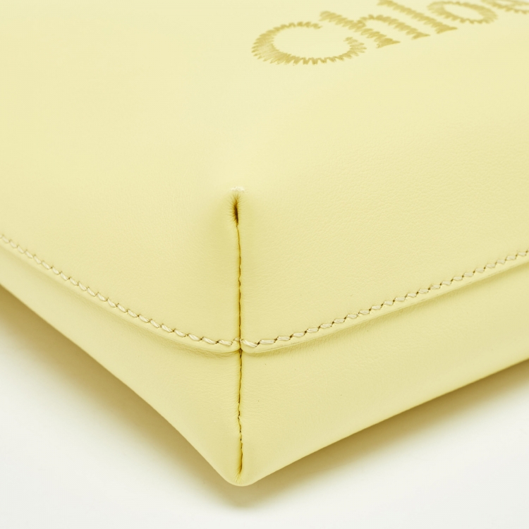 Pre Owned Chloe Yellow Leather Micro Sense Tote