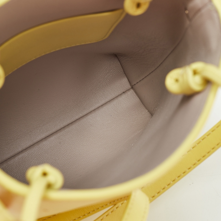 Pre Owned Chloe Yellow Leather Micro Sense Tote