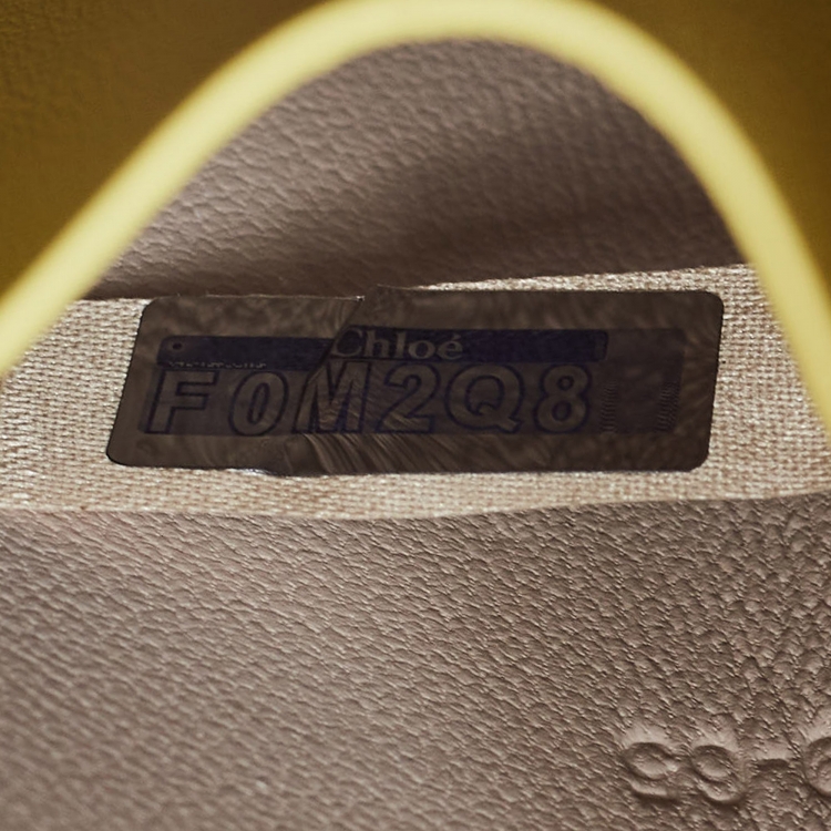 Pre Owned Chloe Yellow Leather Micro Sense Tote