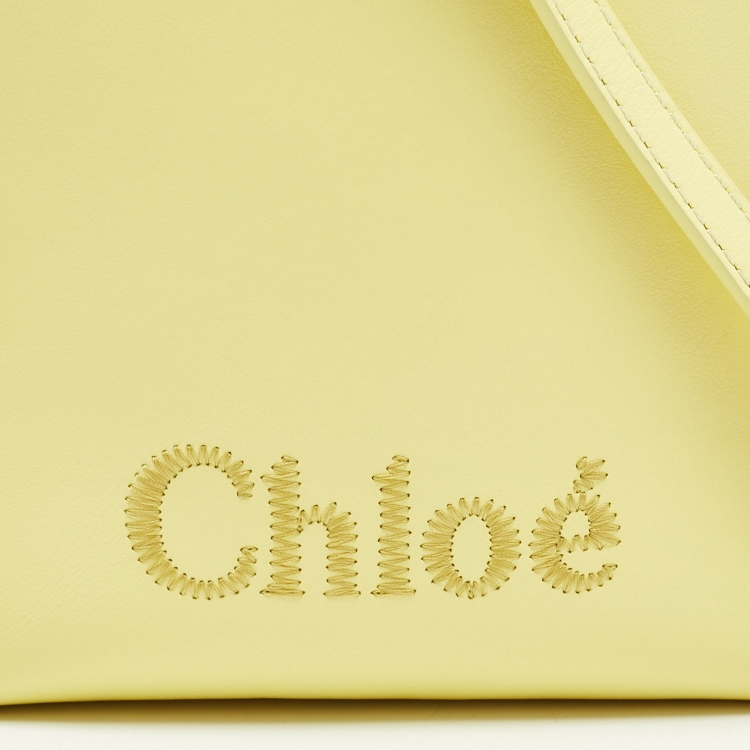 Pre Owned Chloe Yellow Leather Micro Sense Tote
