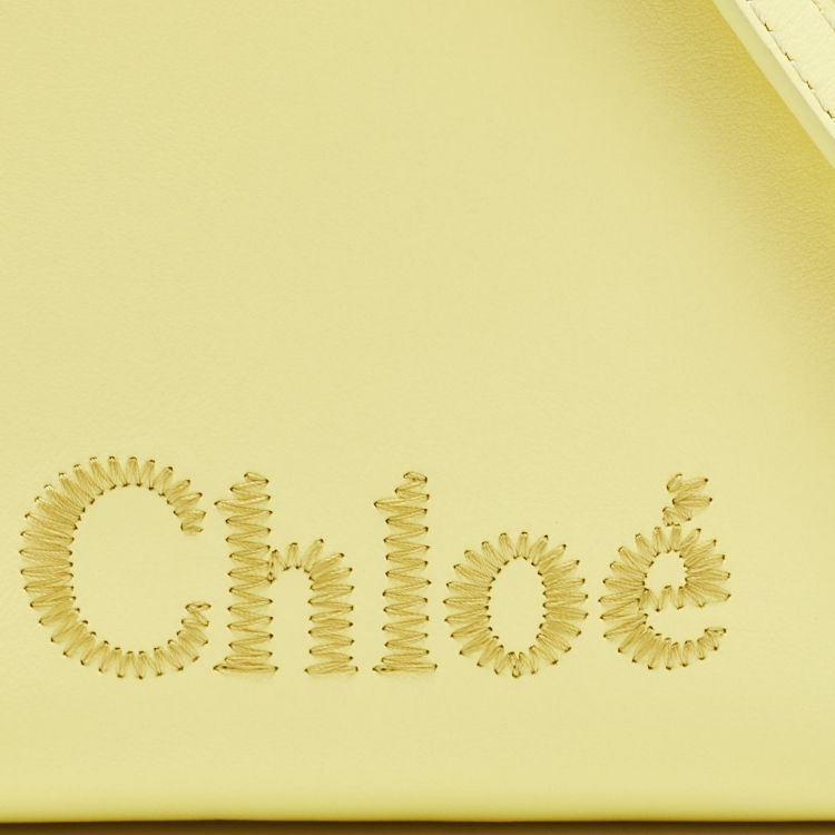 Pre Owned Chloe Yellow Leather Micro Sense Tote