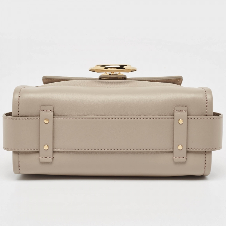 Pre Owned Chloe Motty Grey Leather Mini Tess Day Top Handle Bag