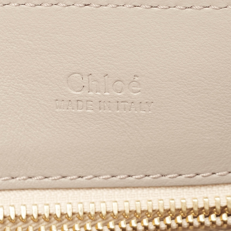 Pre Owned Chloe Motty Grey Leather Mini Tess Day Top Handle Bag