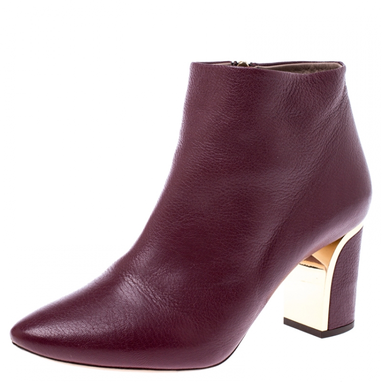 burgundy pointed boots