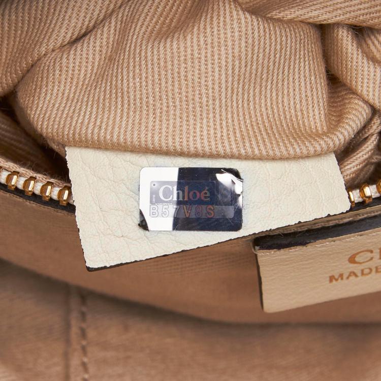 Pre Owned Chloe Off White Leather and Suede Faye Backpack