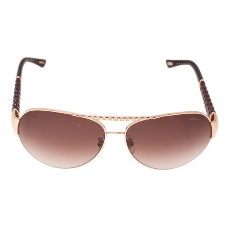 Pre Owned Chopard Gold SCH994 Aviators