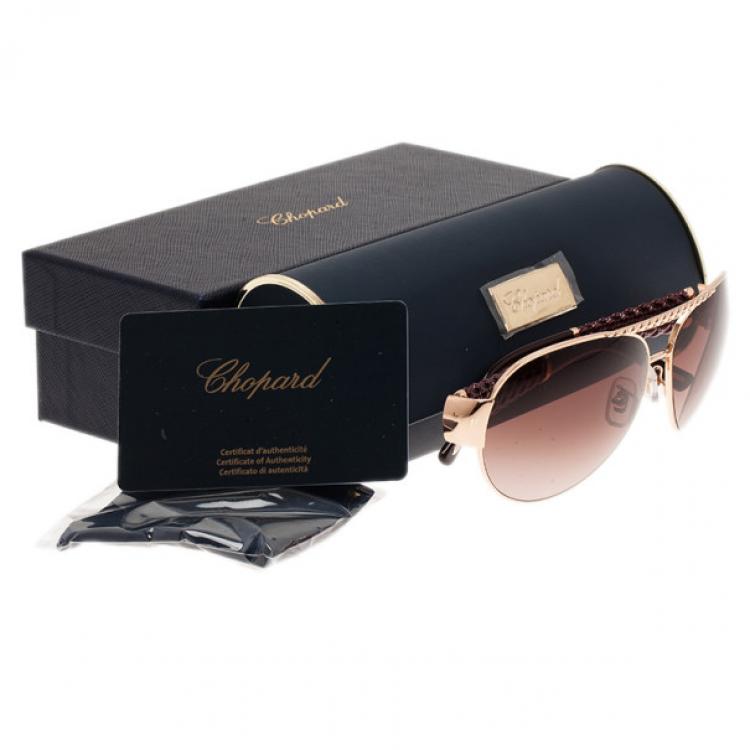 Pre Owned Chopard Gold SCH994 Aviators