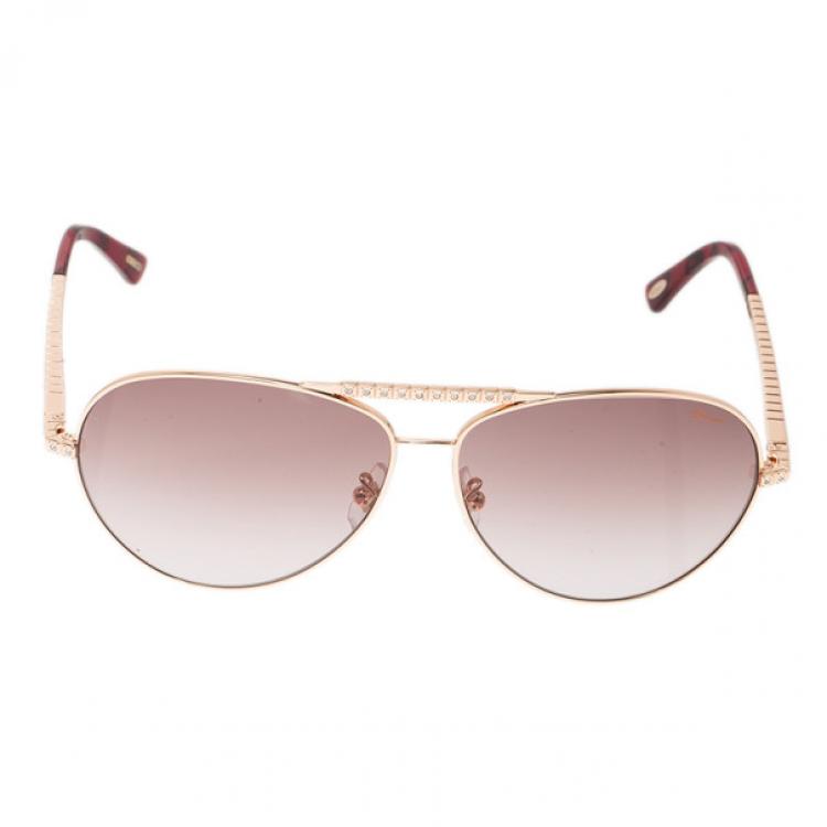 Pre Owned Chopard Gold SCH934S Aviators