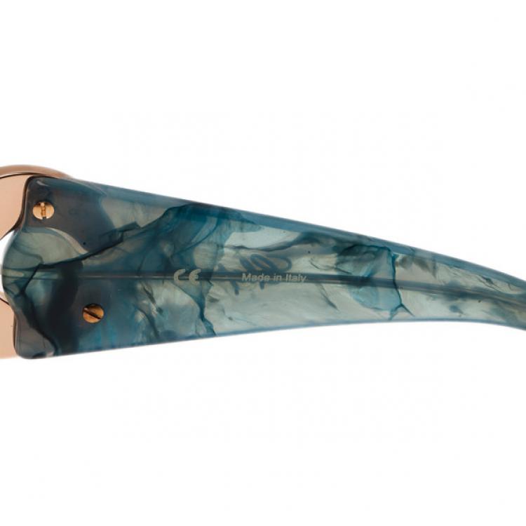 Pre Owned Chopard Blue SCH939S Shield Sunglasses