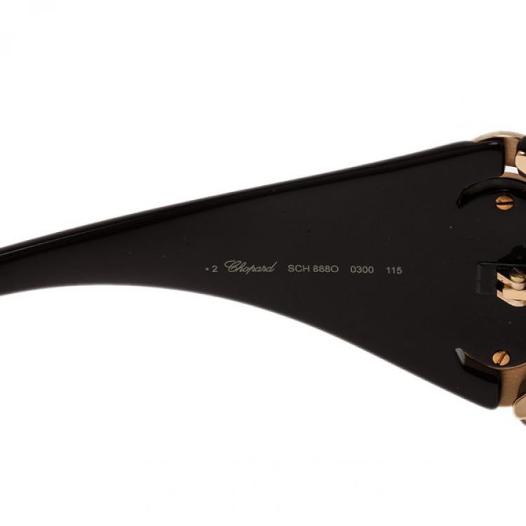 Pre Owned Chopard Brown SCH888O Shield Sunglasses