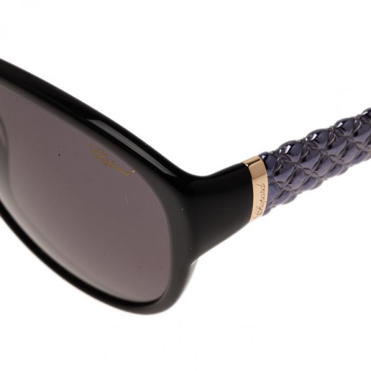 Pre Owned Chopard Black SCH127 Cat Eye Sunglasses