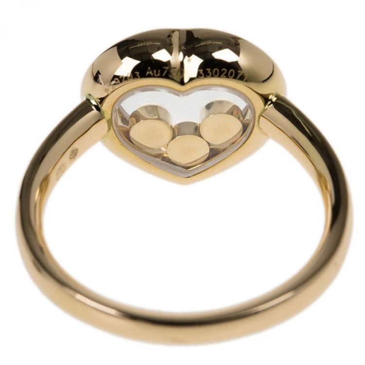 Pre Owned Chopard Happy Curves Ring Size 54