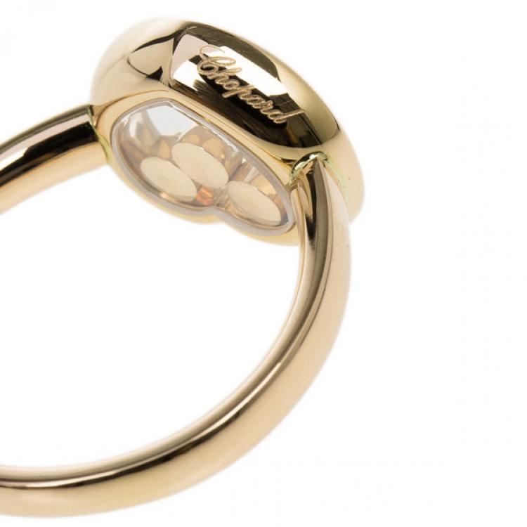 Pre Owned Chopard Happy Curves Ring Size 54