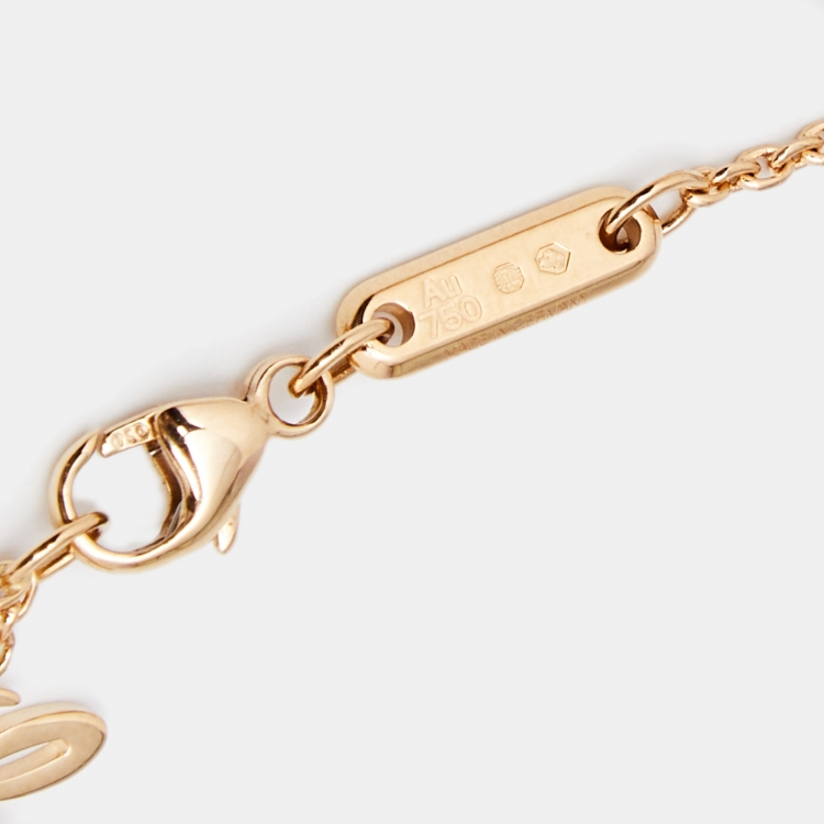 Pre Owned Chopard Happy Diamond 18k Yellow Gold Bracelet