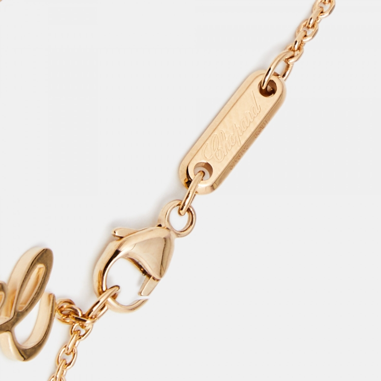 Pre Owned Chopard Happy Diamond 18k Yellow Gold Bracelet