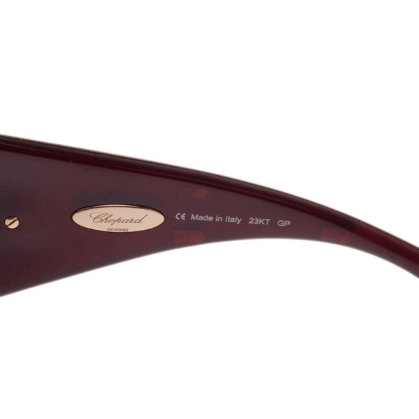 Pre Owned Chopard Gold Monogram Shield Sunglasses