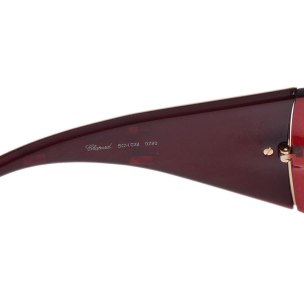 Pre Owned Chopard Gold Monogram Shield Sunglasses