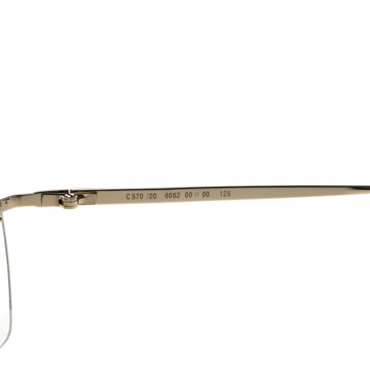 Pre Owned Chopard Silver/23KT Gold Plated C570 Shield Sunglasses