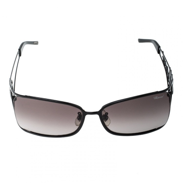 Pre Owned Chopard Black/Purple Black Gradient SCH582S Rectangle Sunglasses