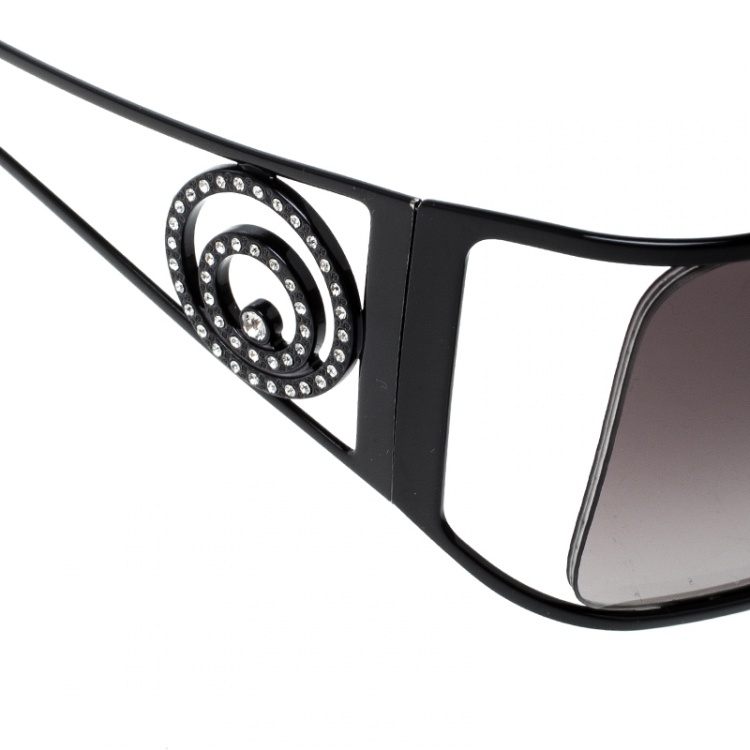 Pre Owned Chopard Black/Purple Black Gradient SCH582S Rectangle Sunglasses